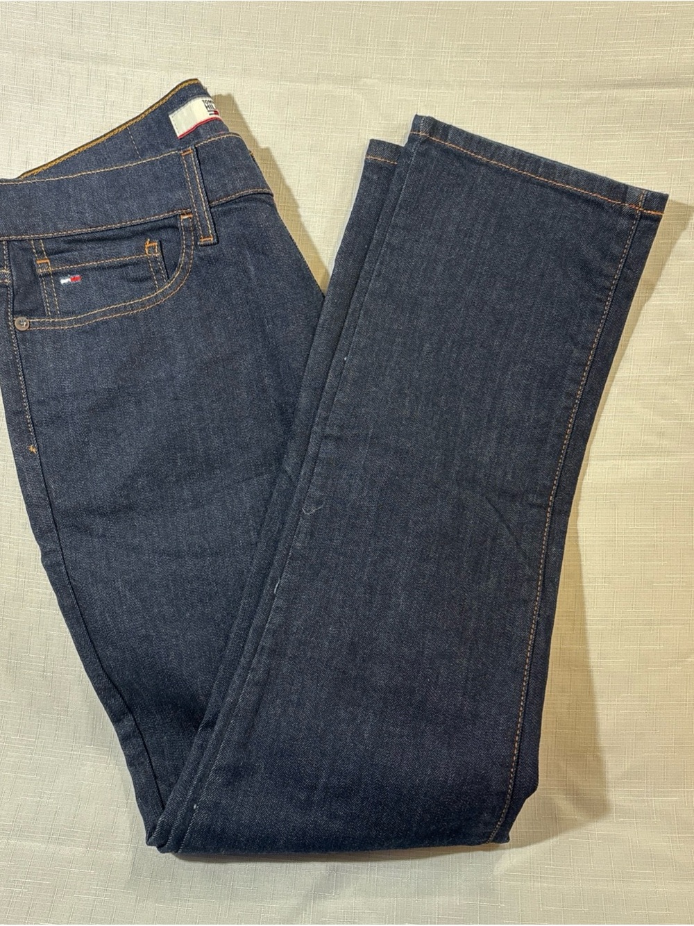 Tommy Hilfiger W30/L30 Men's Straight Leg Blue Jeans - Dark Rinse